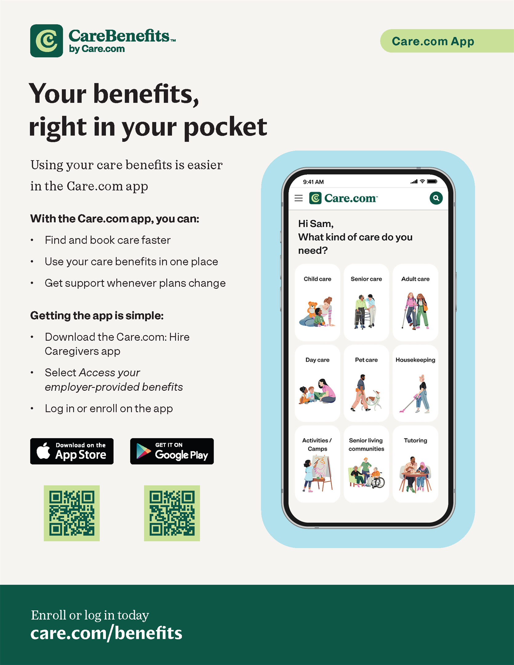 Backup Care Mobile App Flier
